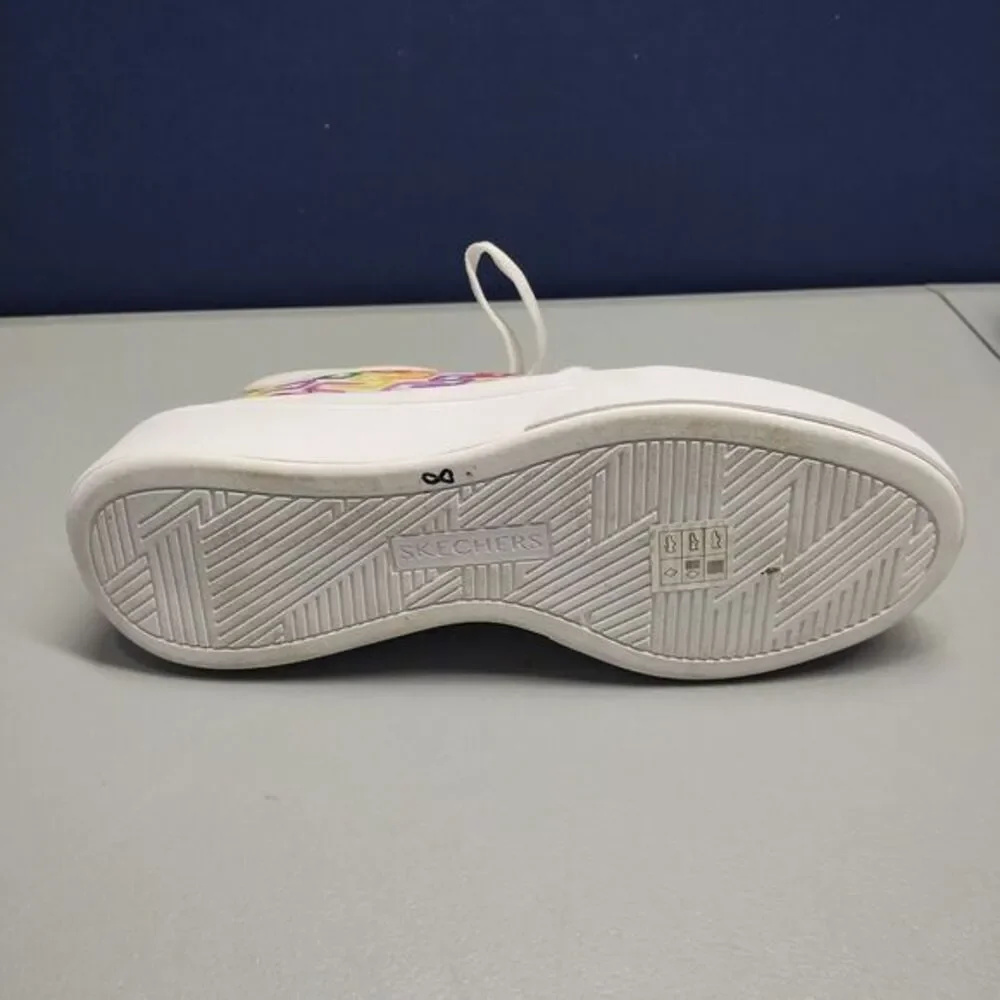 SKECHERS Cordova Classic Low Top Sneakers Womens‎ 8 White Multi Canvas Lace-Up